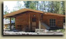 The Up Top log cabin at Watch Lake, in the South Cariboo, BC, Canada