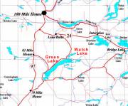 A map of the Watch Lake area, in the South Cariboo, BC, Canada