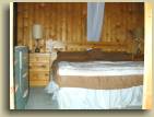 The master bedroom in the Tidey Lodge